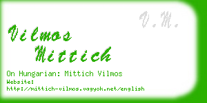 vilmos mittich business card